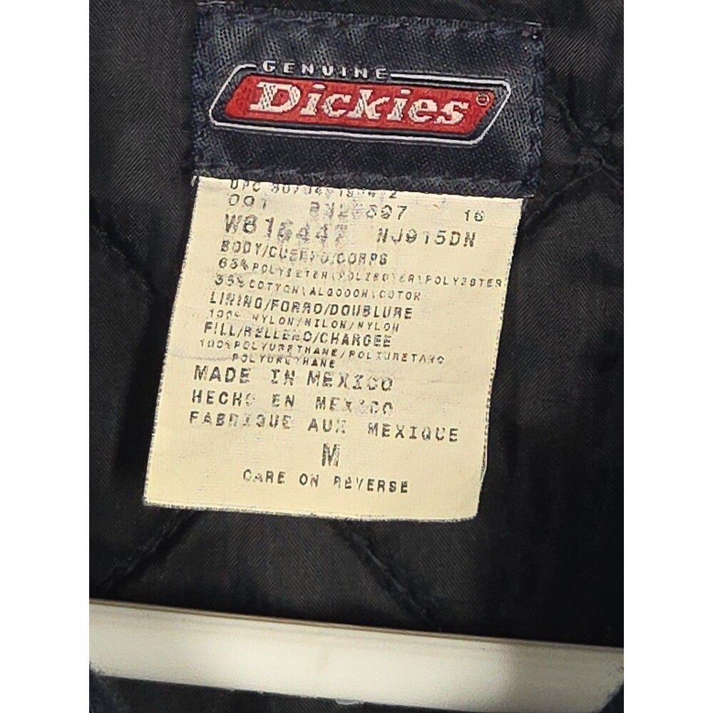 VTG Dickies Jacket Mens MED Navy Quilt Lined Eisenhower Mechanic Work Full Zip - Picture 4 of 9
